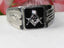 Jewellery Kingdom Mens Masonic Onyx Pinky Signet Silver Stainless Steel Cz Mans Ring (Black) - Jewelry Rings - British D'sire