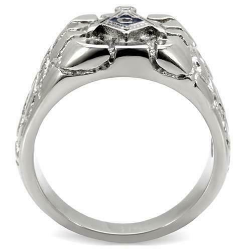 Jewellery Kingdom Mens Masonic Signet Pinky Nugget Chunky Military Ring - Jewelry Rings - British D'sire Main image