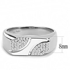 Jewellery Kingdom Mens Pinky Cz Signet Stainless Steel Ring Silver - Jewelry Rings - British D'sire