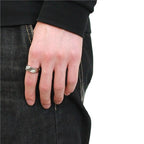 Jewellery Kingdom Mens Pinky Cz Signet Stainless Steel Ring Silver - Jewelry Rings - British D'sire