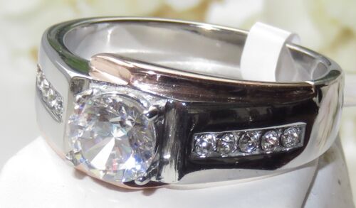 Jewellery Kingdom Mens Pinky Ring Solitaire Rose Gold Stainless Steel Signet Ring - Jewelry Rings - British D'sire Main image