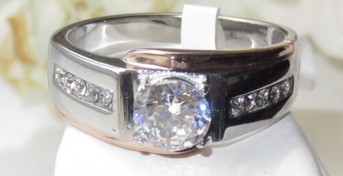 Jewellery Kingdom Mens Pinky Ring Solitaire Rose Gold Stainless Steel Signet Ring Secondary image