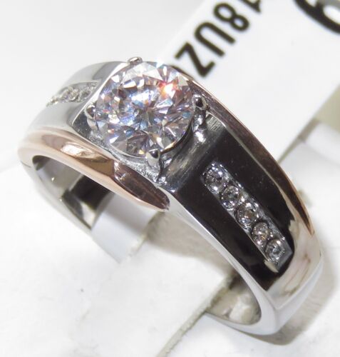 Jewellery Kingdom Mens Pinky Ring Solitaire Rose Gold Stainless Steel Signet Ring - Jewelry Rings - British D'sire