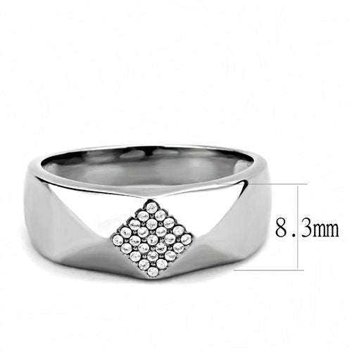 Jewellery Kingdom Mens Pinky Thumb Signet Engagement 9mm Stainless Steel Ring Secondary image