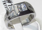 Jewellery Kingdom Men's Princes Simulated Diamond Signet Ring (Silver) - Jewelry Rings - British D'sire