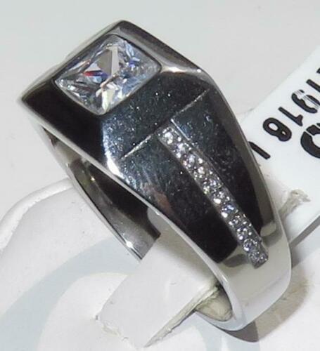 Jewellery Kingdom Men's Princes Simulated Diamond Signet Ring (Silver) Secondary image