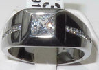 Jewellery Kingdom Men's Princes Simulated Diamond Signet Ring (Silver) - Jewelry Rings - British D'sire