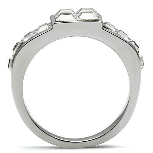 Jewellery Kingdom Mens Princess Cut Signet Pinky Simulated Diamonds Bling Silver (Ring) - Jewelry Rings - British D'sire