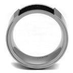 Jewellery Kingdom Mens Signet 10mm Band Stainless Steel Silver Thumb Pinky Ring (Black) - Jewelry Rings - British D'sire
