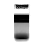 Jewellery Kingdom Mens Signet 10mm Band Stainless Steel Silver Thumb Pinky Ring (Black) - Jewelry Rings - British D'sire