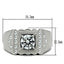 Jewellery Kingdom Mens Signet Cubic Zirconia Pinky Studded 2.30 Carat Ring (Silver) - Jewelry Rings - British D'sire