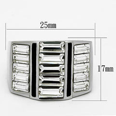 Jewellery Kingdom Mens Signet Emerald Cuts Cubic Zirconia Chunky Realistic Ring (Silver) - Jewelry Rings - British D'sire