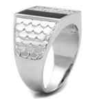 Jewellery Kingdom Mens Signet Onyx Black Sterling Silver 925 Stamped Cz Handmade Ring (Silver) - Jewelry Rings - British D'sire