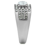 Jewellery Kingdom Mens Signet Pinky Silver Stainless Steel Cubic Zirconia 4.40 Carat Ring - Jewelry Rings - British D'sire