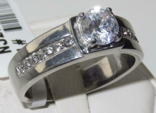 Jewellery Kingdom Mens Signet Pinky Stainless Steel Cubic Zirconia Solitaire No Tarnish Ring - Jewelry Rings - British D'sire