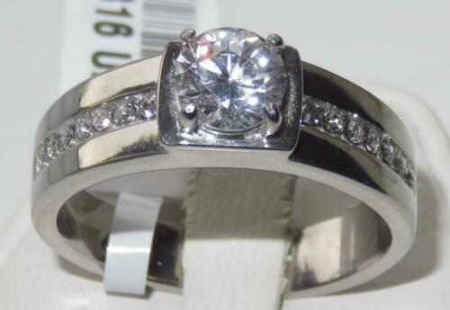 Jewellery Kingdom Mens Signet Pinky Stainless Steel Cubic Zirconia Solitaire No Tarnish Ring - Jewelry Rings - British D'sire