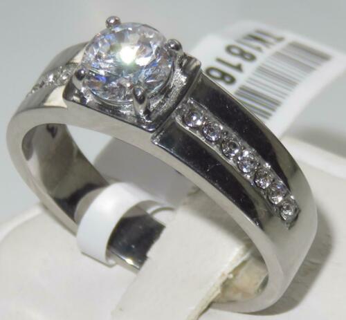 Jewellery Kingdom Mens Signet Pinky Stainless Steel Cubic Zirconia Solitaire No Tarnish Ring - Jewelry Rings - British D'sire