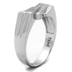 Jewellery Kingdom Mens Signet Pinky Sterling Silver Stamped Cubic Zirconia Ring (Silver) - Jewelry Rings - British D'sire