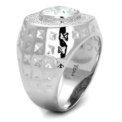 Jewellery Kingdom Mens Silver Signet Pinky Sterling Silver 5 Carat Cushion Cut Ring - Jewelry Rings - British D'sire