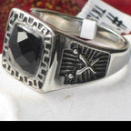 Jewellery Kingdom Mens Simulated Square Signet Diamond Jet Ring (Black) - Jewelry Rings - British D'sire