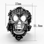 Jewellery Kingdom Mens Skull Band Biker Thumb Signet Pinky Stainless Steel Ring (Silver) - Jewelry Rings - British D'sire