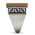 Jewellery Kingdom Mens Smoked Quartz Signet Semi Precious Gemstone Stainless Steel Ring (Brown) - Jewelry Rings - British D'sire