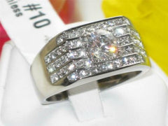 Jewellery Kingdom Mens Solitaire Accent Pinky Signet 4.40K Ring (Silver) - Rings - British D'sire