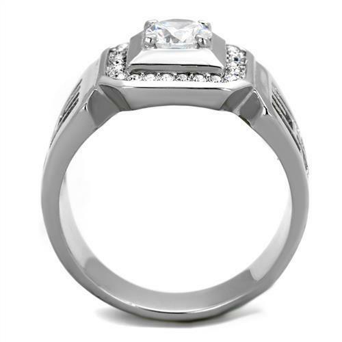 Jewellery Kingdom Mens Solitaire Accents Greek Key Pinky Signet Ring - Rings - British D'sire