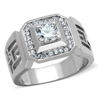 Jewellery Kingdom Mens Solitaire Accents Greek Key Pinky Signet Ring - Rings - British D'sire
