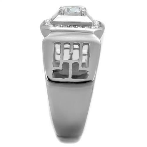 Jewellery Kingdom Mens Solitaire Accents Greek Key Pinky Signet Ring - Rings - British D'sire