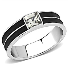 Jewellery Kingdom Mens Solitaire Diamond Pinky Signet Band 6mm Ring (Black) - Rings - British D'sire