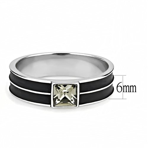 Jewellery Kingdom Mens Solitaire Diamond Pinky Signet Band 6mm Ring (Black) - Rings - British D'sire