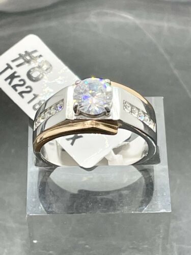 Jewellery Kingdom Mens Solitaire Pinky Signet Cz Stainless Steel 2 Carat Ring (Rose Gold) Secondary image