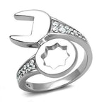 Jewellery Kingdom Mens Tool Diy Cz Silver Stainless Steel Signet Unique Ring - Jewelry Rings - British D'sire