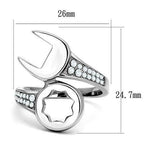 Jewellery Kingdom Mens Tool Diy Cz Silver Stainless Steel Signet Unique Ring - Jewelry Rings - British D'sire