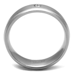 Jewellery Kingdom Mens Wedding Band Diamond Stainless Steel 7mm Thumb Signet Ring (Silver) - Jewelry Rings - British D'sire