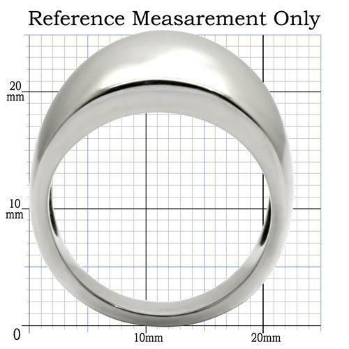 Jewellery Kingdom No Stone Dome Stainless Steel Chunky Highly Polished Ladies Ring (Silver) - Jewelry Rings - British D'sire