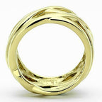 Jewellery Kingdom No Stone Setting Flat 18KT Stainless Steel  Ladies Ring Band (Gold) - Rings - British D'sire