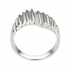 Jewellery Kingdom No Stone Stainless Steel Highly Polished Elegant Ladies Silver Ring Band - Jewelry Rings - British D'sire
