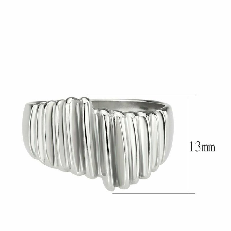 Jewellery Kingdom No Stone Stainless Steel Highly Polished Elegant Ladies Silver Ring Band - Jewelry Rings - British D'sire
