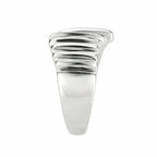 Jewellery Kingdom No Stone Stainless Steel Highly Polished Elegant Ladies Silver Ring Band - Jewelry Rings - British D'sire