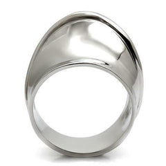 Jewellery Kingdom No Stone Wide Silver Contemporary Designer Ladies Stainless Steel Ring - Rings - British D'sire