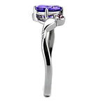 Jewellery Kingdom Oval Amethyst Ladies 150CT Cubic Zirconia Stainless Steel Ring (Purple & Silver) - Jewelry Rings - British D'sire