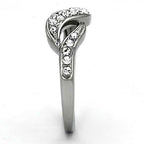 Jewellery Kingdom Pave Elegant Stainless Steel Sparkling Ladies Ring Band (Silver) - Jewelry Rings - British D'sire