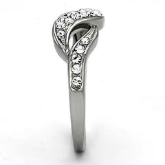 Jewellery Kingdom Pave Elegant Stainless Steel Sparkling Ladies Ring Band (Silver) - Jewelry Rings - British D'sire
