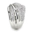 Jewellery Kingdom Pave Rhodium Cubic Zirconia Sparkling Ladies Wide Band Ring (Silver) - Jewelry Rings - British D'sire