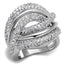 Jewellery Kingdom Pave Sparkling Silver Rhodium Handmade Ladies Cubic Zirconia Ring Band (Clear) - Jewelry Rings - British D'sire