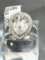 Jewellery Kingdom Pear Cocktail Ladies Cubic Zirconia Stainless Steel Ring (Silver) - Jewelry Rings - British D'sire