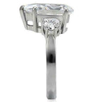 Jewellery Kingdom Pear Cocktail Three Stone Cubic Zirconia Ring (Silver) - Jewelry Rings - British D'sire
