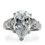 Jewellery Kingdom Pear Cocktail Three Stone Cubic Zirconia Ring (Silver) - Jewelry Rings - British D'sire